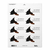 Halloween Black Cat Witches Pet Adresetiket 2 Etiket (Full Sheet)