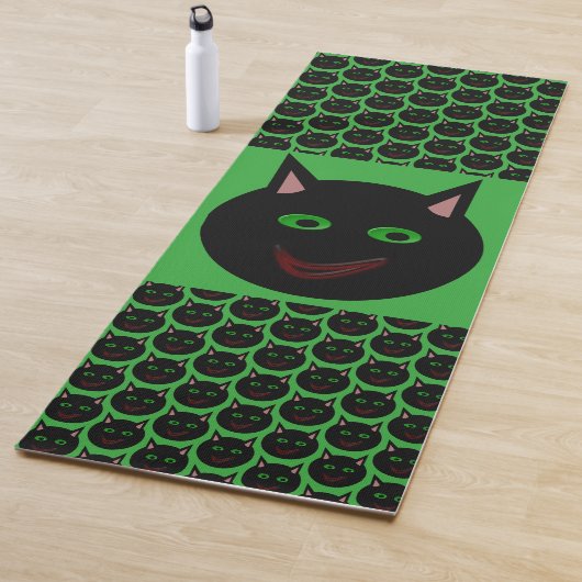 Halloween Black Cat Yoga Mat (In situ)
