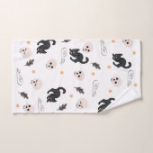 Halloween Black Cats and Skulls Bad Handdoek (Handdoek)