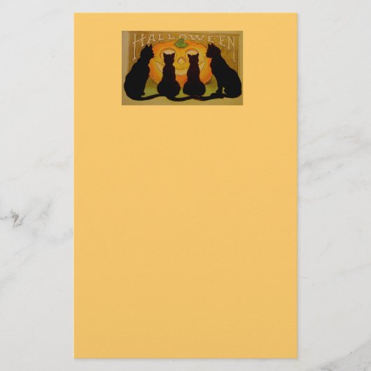 Halloween Black Cats Briefpapier (Voorkant)