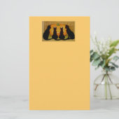 Halloween Black Cats Briefpapier (Staand voorkant)