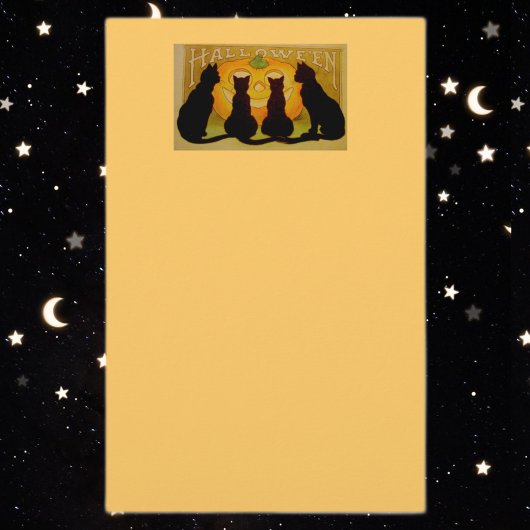 Halloween Black Cats Briefpapier