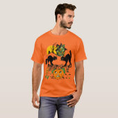  Halloween Black Cats en Pomkins T-shirt (Voorkant volledig)