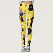 Halloween Black Cats Leggings (Voorkant)