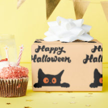 Halloween Black Cats Naadloos inpakpapier