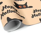 Halloween Black Cats Naadloos inpakpapier (Rol Hoek)