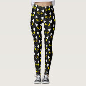Halloween Black Cats Patroon Leggings (Voorkant)