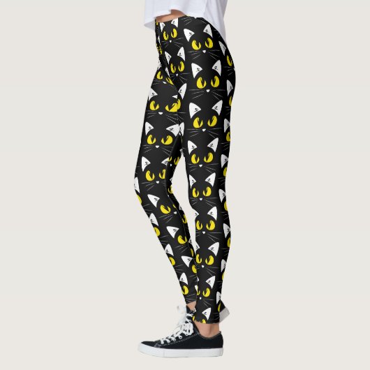 Halloween Black Cats Patroon Leggings (Links)