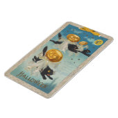 Halloween Black Cats & Pumpkin Ghosts  Magneet (Linkerzijde)