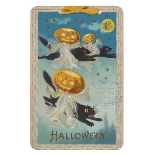 Halloween Black Cats & Pumpkin Ghosts  Magneet (Verticaal)