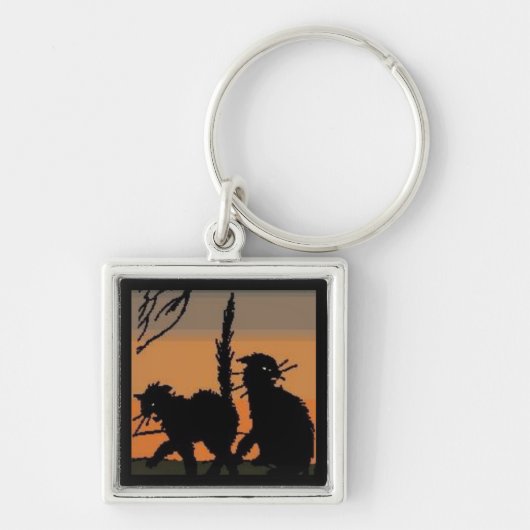 Halloween Black Cats - Sleutelhanger (Voorkant)