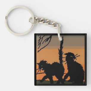 Halloween Black Cats - Sleutelhanger