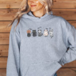 Halloween Black Cats Spooky Schattige Funny Hoodie<br><div class="desc">Word griezelig en schattig dit Halloween met dit schattige zwarte cat crew sweatshirt en T-shirt! Dit ontwerp is een must-have voor elke kattenliefhebber,  met een perfect feestelijke line-up van een pompoenkat,  vleermuiskat,  skeletonkat,  spookkat en mummiekat. Vier het griezeligste seizoen in een katachtige flair die zowel grappig als schattig is.</div>