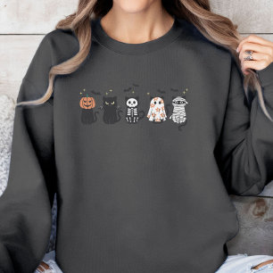 Halloween Black Cats Spooky Schattige Funny Trui