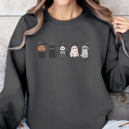 Halloween Black Cats Spooky Schattige Funny Trui