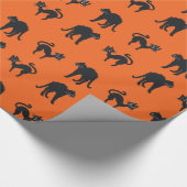 Halloween Black Cats Wrapping Paper Cadeaupapier (Hoek)