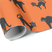 Halloween Black Cats Wrapping Paper Cadeaupapier (Rol Hoek)