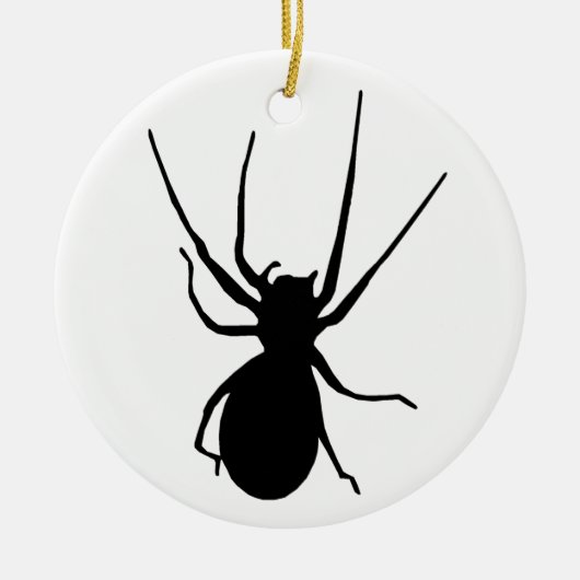 Halloween Black Creepy Spider Ornament (Voorkant)