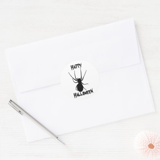 Halloween Black Creepy Spider Stickers (Envelop)