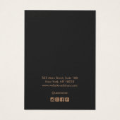 Halloween Black Crow Gold Earring Visitekaartje (Achterkant)