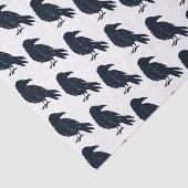 Halloween Black Crow Silhouette Pattern Tissuepapier (Detail)