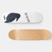 Halloween Black Crow Silhouette Skateboard Deck (Horizontaal)