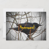 Halloween Black Crow uitnodiging (Voorkant)