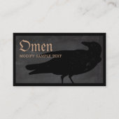 Halloween Black Crow Visitekaartje (Voorkant)