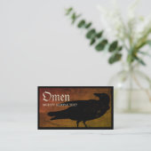 Halloween Black Crow Visitekaartje (Staand voorkant)