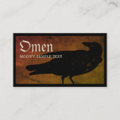 Halloween Black Crow Visitekaartje (Voorkant)