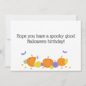 Halloween Black Cute Cat and Pumpkins Kaart (Achterkant)