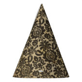 Halloween Black Damask Grunge Party Pet Feesthoedjes (Links)