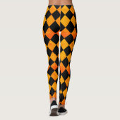 Halloween Black en Oranje patroon Leggings (Achterkant)