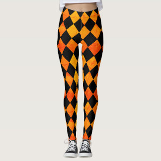 Halloween Black en Oranje patroon Leggings