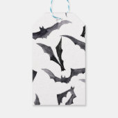 Halloween Black en White Bats Cadeaulabel (Achterkant)