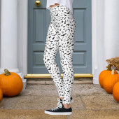 Halloween Black en White Bats Leggings