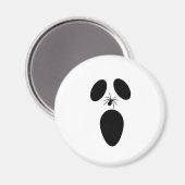 Halloween Black en White Scary Ghost Face Magneet (Voorkant / Achterkant)