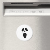 Halloween Black en White Scary Ghost Face Magneet (Insitu (Vaatwasser))