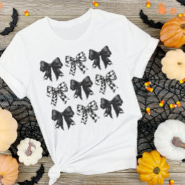 Halloween Black gecontroleerd bogen donkere Coquet T-shirt