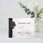 Halloween Black Gothic Matching Bedankt Uitnodiging Briefkaart (Staand voorkant)