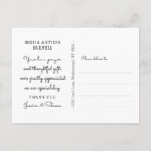 Halloween Black & Grey Skeletons Hartelijk dank Briefkaart (Achterkant)