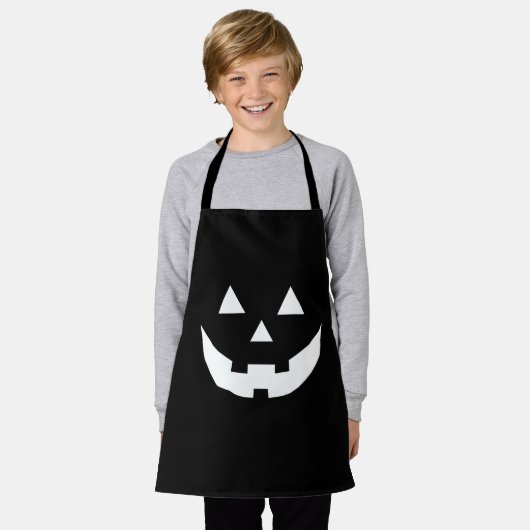 Halloween black Jack o lantern pomkin kostuum Schort (Gedragen)