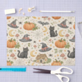 Halloween Black Kitten Cottage  Tissuepapier (Craft)