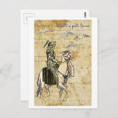 Halloween Black Knight Death Skeleton op paard Briefkaart (Voorkant / Achterkant)
