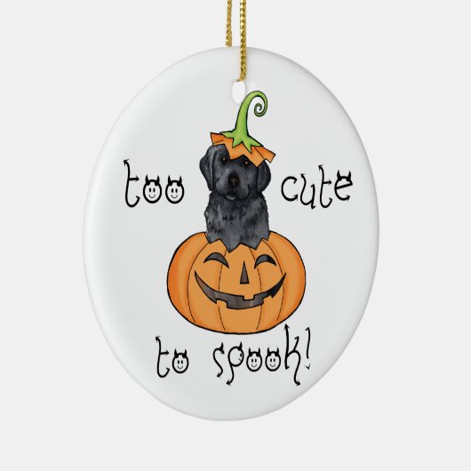 Halloween Black Lab Keramisch Ornament (Rechts)
