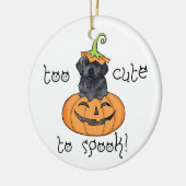 Halloween Black Lab Keramisch Ornament (Links)