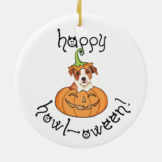 Halloween Black Lab Keramisch Ornament (Achterkant)