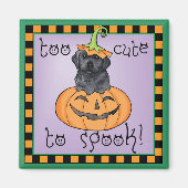 Halloween Black Lab Magneet (Voorkant)