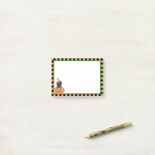 Halloween Black Lab Post-it® Notes (Op bureau)