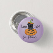 Halloween Black Lab Ronde Button 3,2 Cm (Voorkant /achterkant)